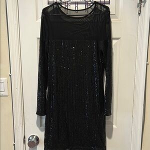 Elegant Black Sequin Dress